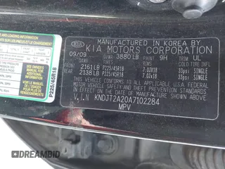 2010 Kia Soul + with VIN KNDJT2A20A7102284, listed as a IAAI auction lot 41363501 with 148,387 mi miles and . Bid and sale history available at DreamBid. Image 9.