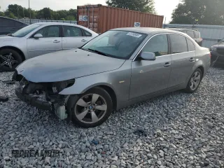 2007 BMW 5 Series 525i with VIN WBANE53507CY08060, listed as a Copart auction lot 53788985 with 156,355 mi miles and Salvage Title. Bid and sale history available at carsss.com. Image 1.