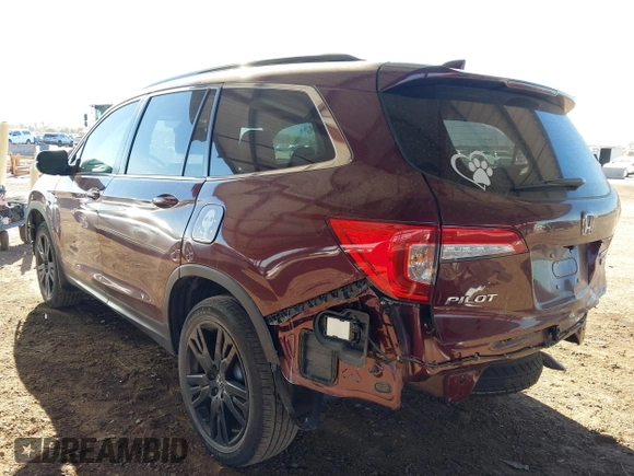 2022 Honda Pilot Special Edition with VIN 5FNYF6H2XNB087991, listed as a IAAI auction lot 41270858 with 25,206 mi miles. Bid and sale history available at carsss.com. Image 3.