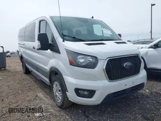 2023 Ford Transit Passenger XL with VIN 1FBAX2YG0PKA92257, listed as a IAAI auction lot 41996145 with 61,932 mi miles. Bid and sale history available at carsss.com. Image 1.