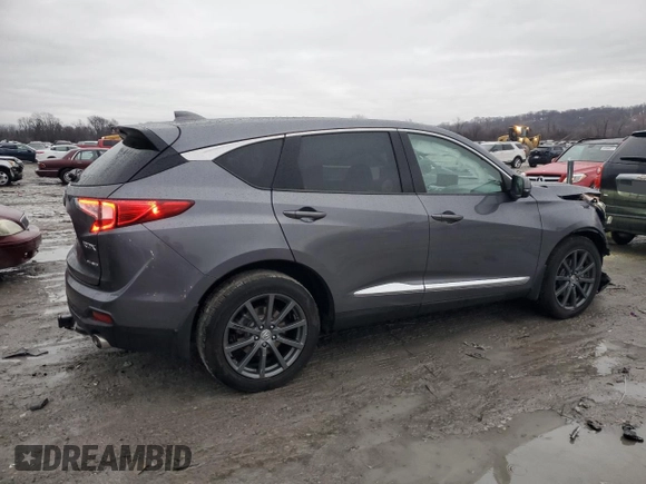 2020 Acura RDX Advance with VIN 5J8TC2H72LL022037, listed as a Copart auction lot 42862465 with 103,222 mi miles and Salvage title. Bid and sale history available at DreamBid. Image 3.