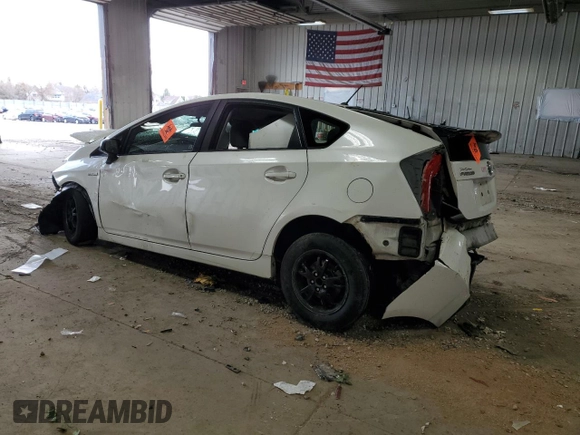 2012 Toyota Prius One with VIN JTDKN3DU5C5386737, listed as a Copart auction lot 54217195 with Not Provided miles and Non Repairable. Bid and sale history available at DreamBid. Image 2.