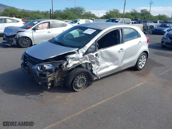 2012 Kia Rio LX with VIN KNADM5A34C6067453, listed as a IAAI auction lot 41489743 with 57,426 mi miles. Bid and sale history available at carsss.com. Image 2.
