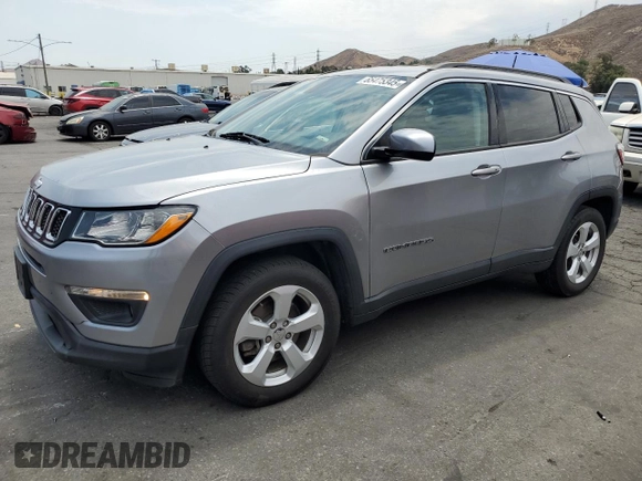2018 Jeep Compass Latitude z VIN 3C4NJCBB8JT461048, wystawiony jako Copart lot #65475345 z przebiegiem 82 384 mil mil oraz Czysty tytuł • Clean title. Historia ofert i sprzedaży dostępna na DreamBid. Obrazek 1.