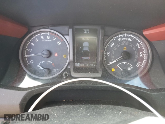 2017 Toyota Tacoma SR5 with VIN 3TMCZ5AN4HM055103, listed as a Copart auction lot 49239365 with 183,286 mi miles and Salvage Title. Bid and sale history available at carsss.com. Image 9.