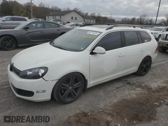 2014 Volkswagen Jetta SportWagen TDI w/Sunroof with VIN 3VWML7AJ8EM604891, listed as a Copart auction lot 80171674 with 87,513 mi miles and Salvage Title. Bid and sale history available at carsss.com. Image 1.