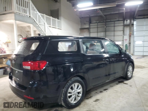 2016 Kia Sedona L with VIN KNDMA5C13G6184549, listed as a Copart auction lot 48120105 with 59,786 mi miles and Salvage Title. Bid and sale history available at DreamBid. Image 3.