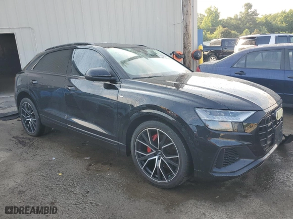 2020 Audi Q8 Prestige with VIN WA1FVAF14LD025184, listed as a Copart auction lot 62994604 with 58953 miles and Salvage Title. Bid and sale history available at carsss.com. Image 4.