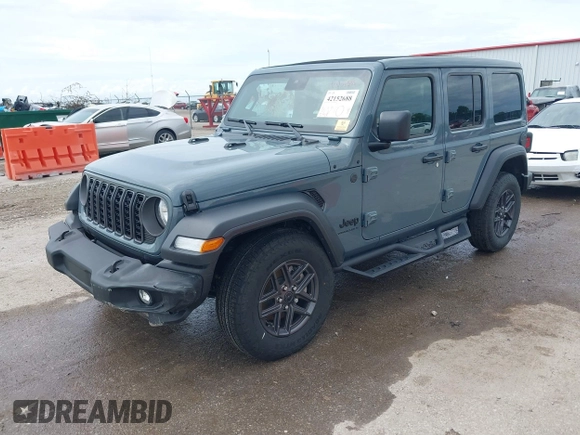 2024 Jeep Wrangler Sport S with VIN 1C4PJXDG4RW353640, listed as a IAAI auction lot 42152688 with Not provided miles and . Bid and sale history available at DreamBid. Image 2.
