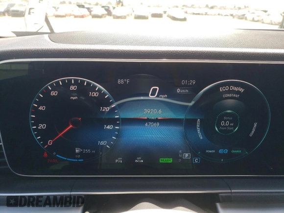 2021 Mercedes-Benz GLE 450 with VIN 4JGFB5KE9MA321329, listed as a Copart auction lot 55639335 with 47,069 mi miles and Salvage title. Bid and sale history available at DreamBid. Image 9.