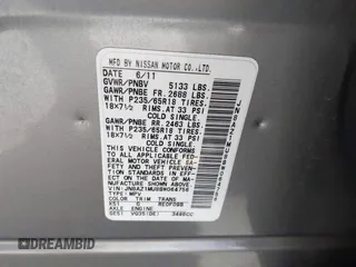 2011 Nissan Murano LE z VIN JN8AZ1MU8BW064756, wystawiony jako IAAI lot #41967871 z przebiegiem 183 378 mil mil oraz . Historia ofert i sprzedaży dostępna na DreamBid. Obrazek 9.