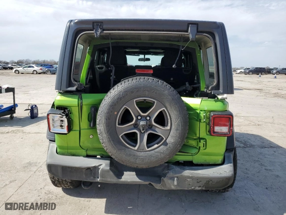 2018 Jeep Wrangler Unlimited Sport S with VIN 1C4HJXDG8JW272536, listed as a Copart auction lot 48490415 with 95,803 mi miles and Salvage Title. Bid and sale history available at carsss.com. Image 6.