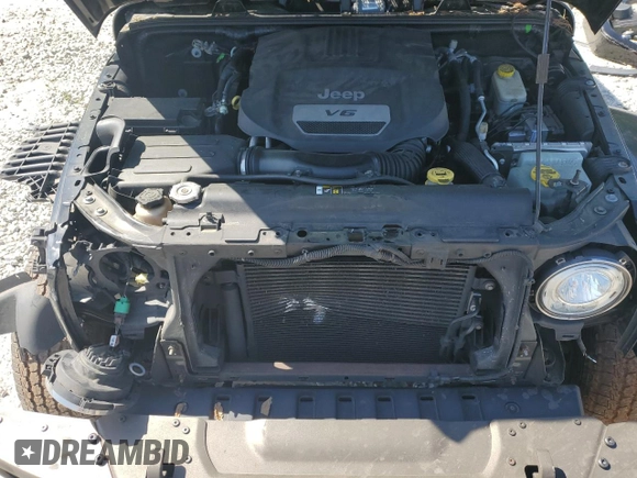 2017 Jeep Wrangler Unlimited 75th Anniversary with VIN 1C4HJWEG4HL531334, listed as a Copart auction lot 53371875 with 89,529 mi miles and Salvage title. Bid and sale history available at DreamBid. Image 12.