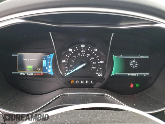 2015 Ford Fusion S Hybrid with VIN 3FA6P0UU7FR200049, listed as a Copart auction lot 44053695 with 108,914 mi miles and Salvage Title. Bid and sale history available at carsss.com. Image 9.