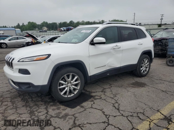 2018 Jeep Cherokee Limited with VIN 1C4PJMDX4JD521615, listed as a Copart auction lot 57250535 with 144,248 mi miles and Salvage title. Bid and sale history available at DreamBid. Image 1.