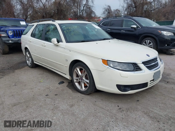 2008 Saab 9-5 with VIN YS3ED59G583514694, listed as a IAAI auction lot 41463705 with 122,409 mi miles. Bid and sale history available at carsss.com. Image 1.