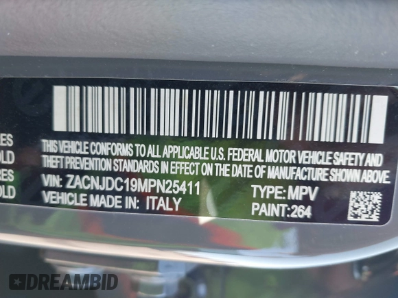 2021 Jeep Renegade Trailhawk z VIN ZACNJDC19MPN25411, wystawiony jako IAAI lot #41398000 z przebiegiem 45 678 mil mil oraz . Historia ofert i sprzedaży dostępna na DreamBid. Obrazek 9.