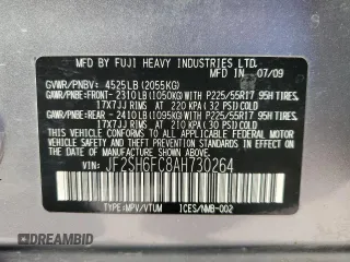 2010 Subaru Forester XT Limited с VIN JF2SH6FC8AH730264, выставлен на аукционе Copart как лот 54684855 с пробегом 104 806 миль миль и Списание • Salvage title. История ставок и продаж доступна на DreamBid. Изображение 12.