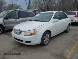 2007 Kia Spectra EX with VIN KNAFE121875393392, listed as a IAAI auction lot 41893653 with 158,913 mi miles. Bid and sale history available at carsss.com. Image 2.
