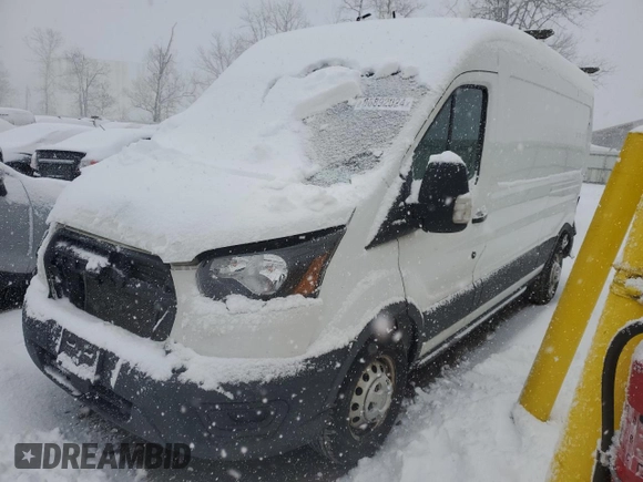 2020 Ford Transit Cargo with VIN 1FTBR2C86LKB45032, listed as a Copart auction lot 86892024 with 186,601 mi miles and Salvage Title. Bid and sale history available at carsss.com. Image 1.
