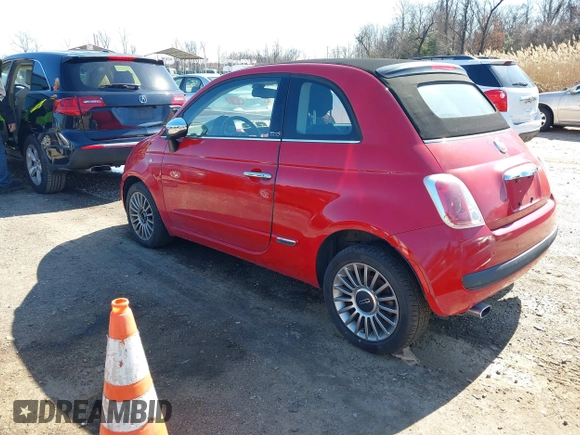 2012 FIAT 500 Gucci with VIN 3C3CFFER7CT343549, listed as a IAAI auction lot 41758660 with 91,786 mi miles. Bid and sale history available at carsss.com. Image 3.