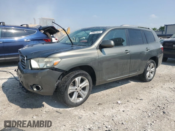 2008 Toyota Highlander Sport with VIN JTEES43A382002249, listed as a Copart auction lot 59623845 with Not provided miles and Clean title. Bid and sale history available at DreamBid. Image 1.