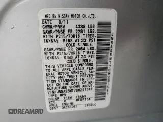 2012 Nissan Rogue S with VIN JN8AS5MT7CW251541, listed as a Copart auction lot 51838005 with 139,668 mi miles and Salvage Title. Bid and sale history available at carsss.com. Image 15.