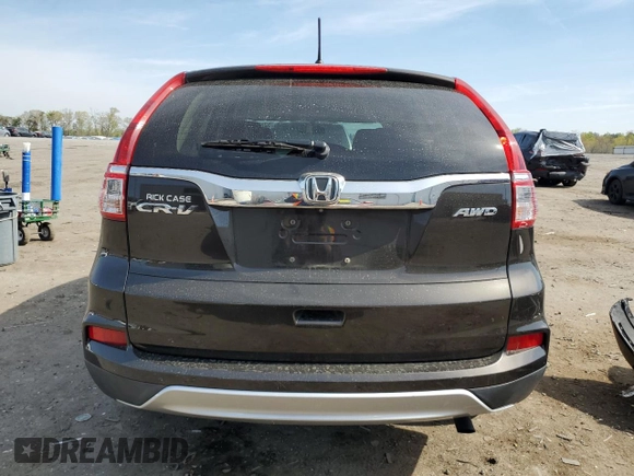 2015 Honda CR-V EX with VIN 2HKRM4H55FH622947, listed as a Copart auction lot 52870635 with 58,403 mi miles and Salvage Title. Bid and sale history available at DreamBid. Image 6.