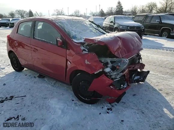 2018 Mitsubishi Mirage ES with VIN ML32A3HJ0JH003409, listed as a Copart auction lot 41574495 with 0 mi miles and Salvage Title. Bid and sale history available at carsss.com. Image 10.