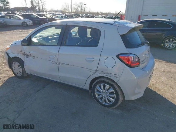 2021 Mitsubishi Mirage ES with VIN ML32AUHJ2MH003759, listed as a IAAI auction lot 41378369 with 48057 miles. Bid and sale history available at carsss.com. Image 3.