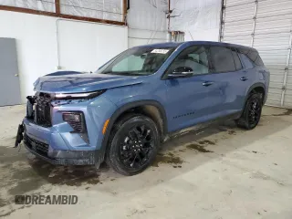 2024 Chevrolet Traverse AWD LS z VIN 1GNEVEKS0RJ174474, wystawiony jako Copart lot #54298255 z przebiegiem 18 396 mil mil oraz Szkoda całkowita • Salvage title. Historia ofert i sprzedaży dostępna na DreamBid. Obrazek 1.