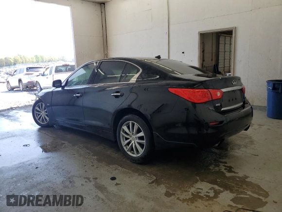 2016 Infiniti Q50 with VIN JN1EV7AR0GM341143, listed as a Copart auction lot 52911345 with 93,663 mi miles and Salvage Title. Bid and sale history available at DreamBid. Image 2.