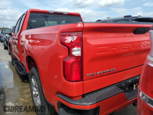 2020 Chevrolet Silverado 1500 Custom with VIN 1GCRWBEF9LZ194252, listed as a Copart auction lot 74852424 with 0 mi miles and Salvage Title. Bid and sale history available at carsss.com. Image 6.
