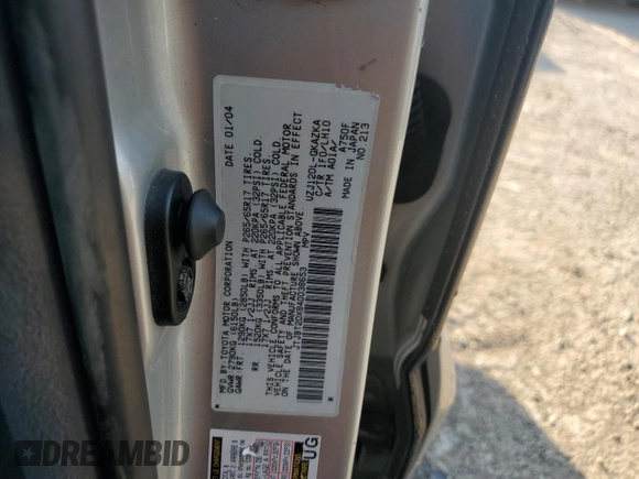 2004 Lexus GX 470 with VIN JTJBT20X840038653, listed as a Copart auction lot 78031564 with 237,017 mi miles and Salvage Title. Bid and sale history available at DreamBid. Image 12.