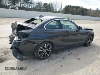 2020 BMW 2 Series 230i with VIN WBA2J1C06L7E53493, listed as a Copart auction lot 45903075 with 91,296 mi miles and Salvage Title. Bid and sale history available at carsss.com. Image 3.