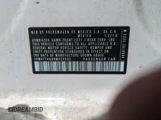 2017 Volkswagen GTI S z VIN 3VW4T7AU0HM034562, wystawiony jako Copart lot #54372365 z przebiegiem 88 211 mil mil oraz Szkoda całkowita • Salvage title. Historia ofert i sprzedaży dostępna na DreamBid. Obrazek 12.