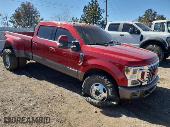 2020 Ford F-350 XL with VIN 1FT8W3DT0LED56110, listed as a Copart auction lot 48389875 with 148,604 mi miles and Salvage title. Bid and sale history available at DreamBid. Image 4.