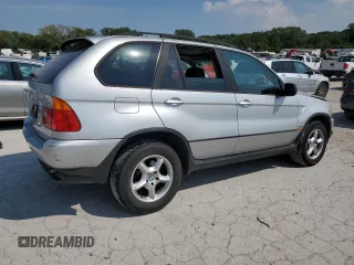 2003 BMW X5 3.0i with VIN 5UXFA53533LV91034, listed as a Copart auction lot 69153124 with 204,415 mi miles and Salvage Title. Bid and sale history available at carsss.com. Image 3.