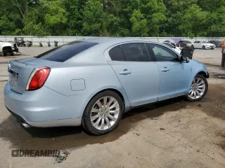 2009 Lincoln MKS with VIN 1LNHM93R59G620803, listed as a Copart auction lot 57283775 with 186,445 mi miles and Salvage title. Bid and sale history available at DreamBid. Image 3.