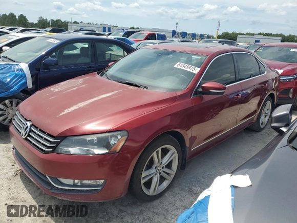2015 Volkswagen Passat SEL Premium with VIN 1VWCV7A3XFC057374, listed as a Copart auction lot 61545815 with 114,549 mi miles and Clean title. Bid and sale history available at DreamBid. Image 1.