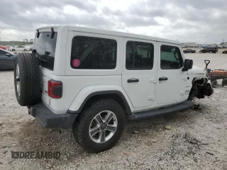 2018 Jeep Wrangler Unlimited Sahara with VIN 1C4HJXEG2JW118600, listed as a Copart auction lot 51263165 with 75,625 mi miles and Salvage Title. Bid and sale history available at carsss.com. Image 3.