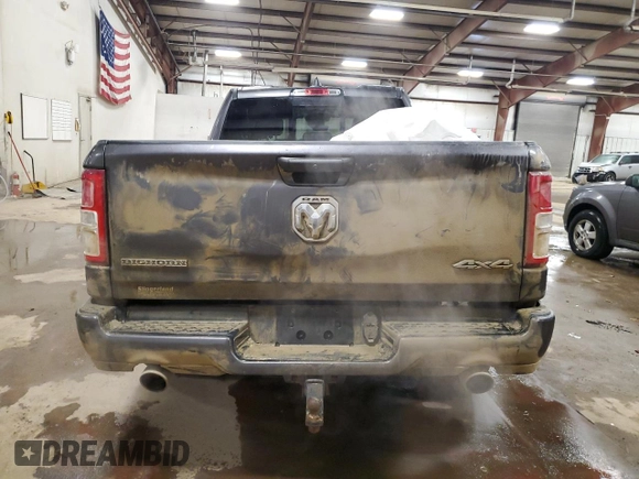 2021 Ram 1500 Big Horn with VIN 1C6SRFBT8MN614917, listed as a Copart auction lot 88296005 with 56,179 mi miles and Clean Title. Bid and sale history available at carsss.com. Image 6.