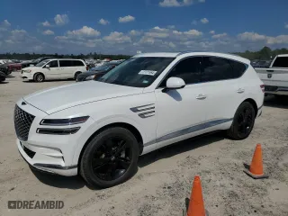 2021 Genesis GV80 Advanced + with VIN KMUHCESC8MU036450, listed as a Copart auction lot 72721564 with 42,643 mi miles and Salvage Title. Bid and sale history available at carsss.com. Image 1.