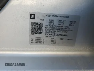 2018 Chevrolet Silverado 1500 LT with VIN 1GCUKREC3JF196971, listed as a Copart auction lot 49260235 with Not Provided miles and Salvage Title. Bid and sale history available at DreamBid. Image 12.
