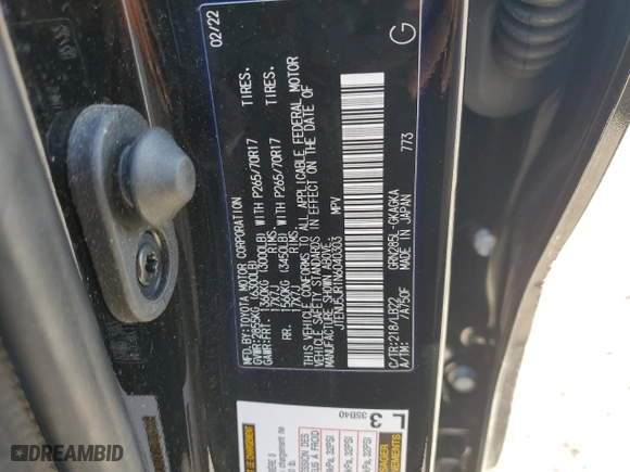 2022 Toyota 4Runner SR5 Premium with VIN JTENU5JR1N6040303, listed as a Copart auction lot 44389705 with 34,263 mi miles and Salvage Title. Bid and sale history available at carsss.com. Image 15.