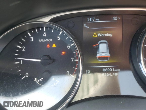 2016 Nissan Rogue SV with VIN 5N1AT2MT0GC743287, listed as a Copart auction lot 54707535 with 86,901 mi miles and Salvage Title. Bid and sale history available at DreamBid. Image 9.