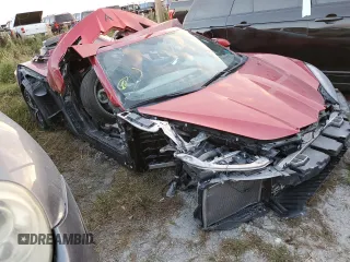 2021 Chevrolet Corvette 1LT with VIN 1G1YA3D41M5107008, listed as a Copart auction lot 74788454 with 0 mi miles and Salvage Title. Bid and sale history available at carsss.com. Image 4.