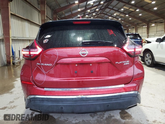 2019 Nissan Murano SL with VIN 5N1AZ2MS9KN130362, listed as a Copart auction lot 51169965 with 70,562 mi miles and Salvage Title. Bid and sale history available at DreamBid. Image 6.