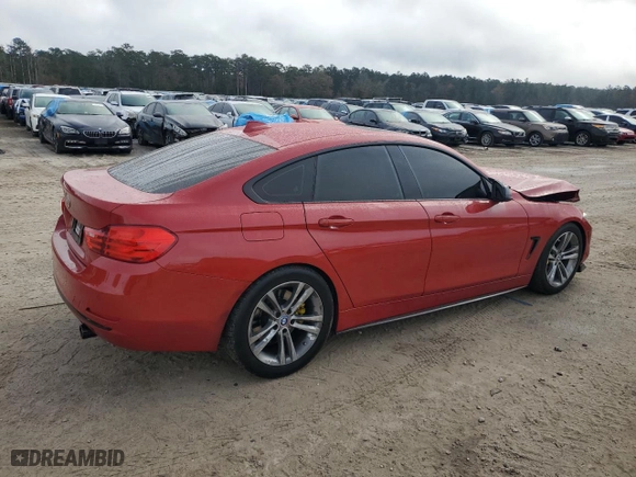 2015 BMW 4 Series 435i with VIN WBA4B1C52FG241080, listed as a Copart auction lot 85125954 with 89,499 mi miles and Salvage Title. Bid and sale history available at carsss.com. Image 3.