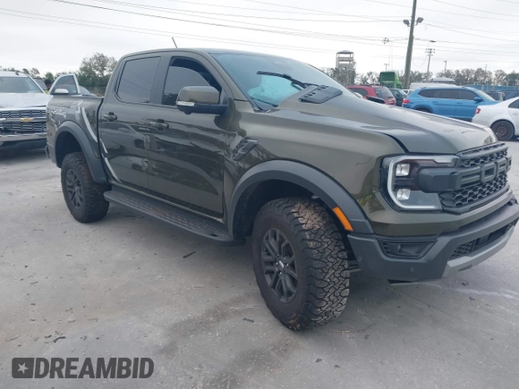 2024 Ford Ranger Raptor with VIN 1FTER4LR2RLE05950, listed as a IAAI auction lot 41590870 with 10,891 mi miles. Bid and sale history available at carsss.com. Image 1.
